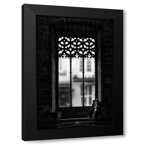 In The Silence Black Modern Wood Framed Art Print by Della Latta, Massimo