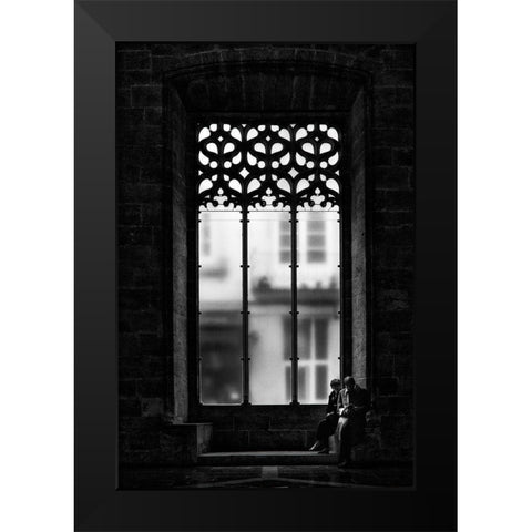 In The Silence Black Modern Wood Framed Art Print by Della Latta, Massimo