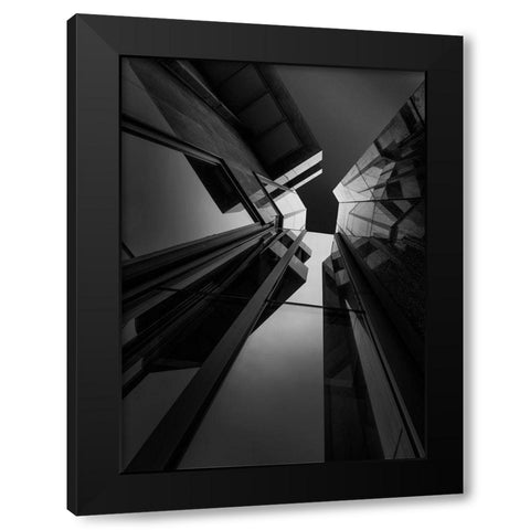 Core Of Light Black Modern Wood Framed Art Print by Van Den, Jef