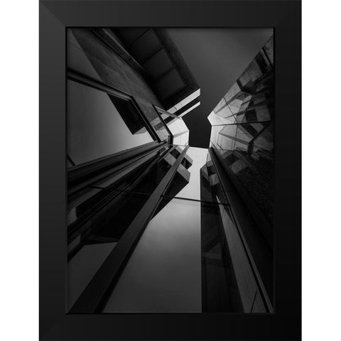 Core Of Light Black Modern Wood Framed Art Print by Van Den, Jef