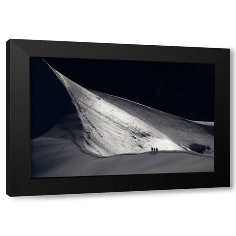 Sur La Craate Black Modern Wood Framed Art Print with Double Matting by Giral, Colin