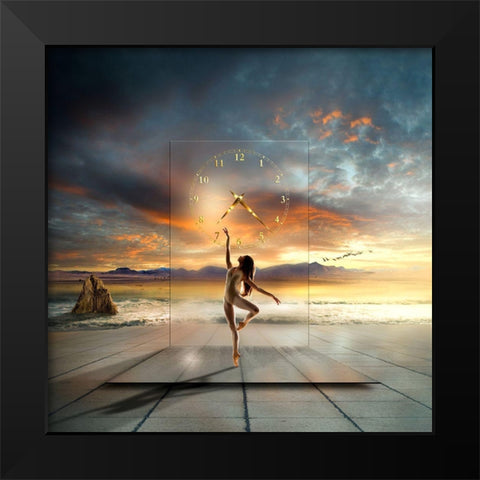 In My Dreams ... Black Modern Wood Framed Art Print by Pfleghart, Franziskus