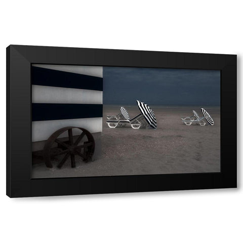 The Blue Cabin... Black Modern Wood Framed Art Print by Claes, Gilbert