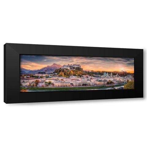 Salzburg In Fall Colors Black Modern Wood Framed Art Print by Mitterwallner, Stefan