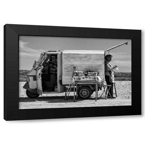 Work Of A Lifetime Black Modern Wood Framed Art Print with Double Matting by Sarmento, Luis