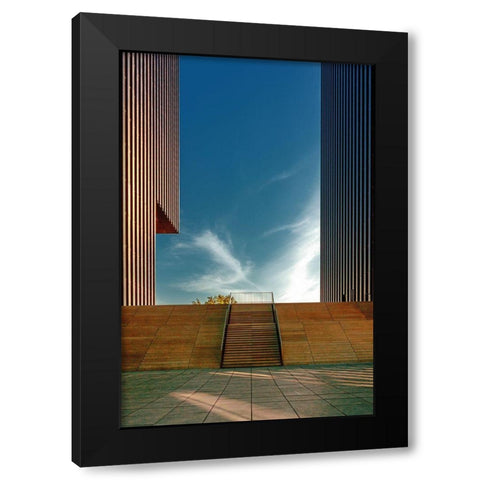 Morning Light Black Modern Wood Framed Art Print with Double Matting by Rauwerdink, Jan