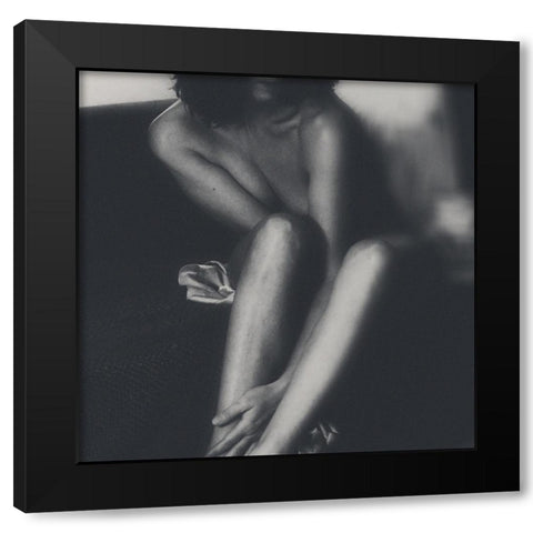 Elle 323 Black Modern Wood Framed Art Print with Double Matting by Marianne