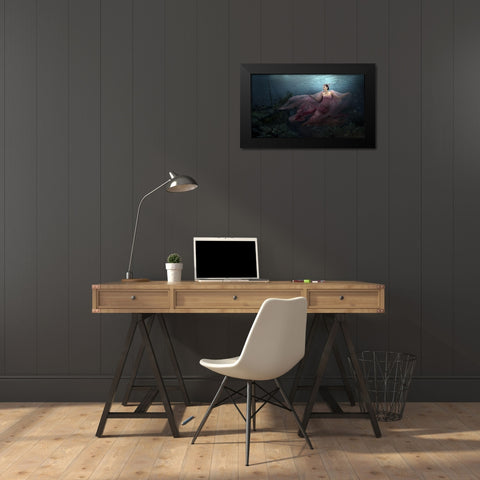 Legend Of Nymph Black Modern Wood Framed Art Print by Suherman, Martha