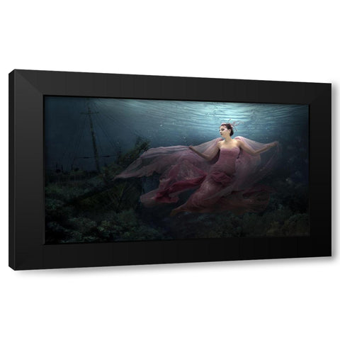 Legend Of Nymph Black Modern Wood Framed Art Print by Suherman, Martha