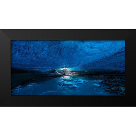Cristal Cave Black Modern Wood Framed Art Print by Martin Castan, David