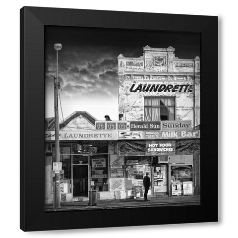 Mixed Business Black Modern Wood Framed Art Print by Donoghue, Adrian