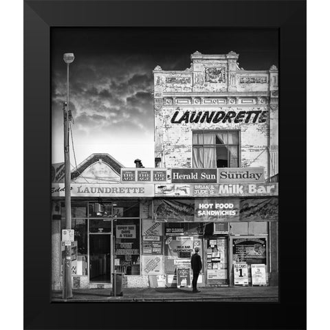Mixed Business Black Modern Wood Framed Art Print by Donoghue, Adrian