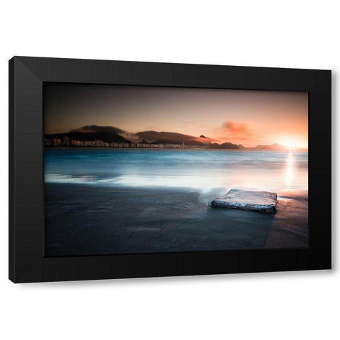 Copacabana Dreams Black Modern Wood Framed Art Print with Double Matting by Myers, Alfred