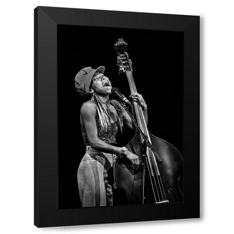 The Bass Singer Black Modern Wood Framed Art Print with Double Matting by Cocks, Leonard