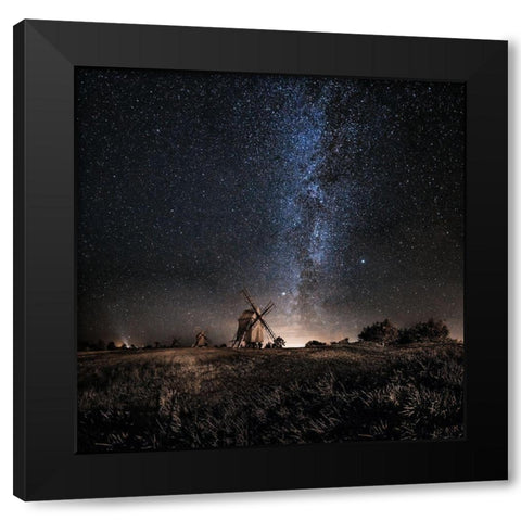 Galaxy Rising Black Modern Wood Framed Art Print by Tannerstedt, Jorgen