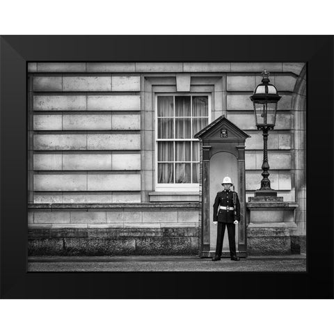 Guard Out Of The Box Black Modern Wood Framed Art Print by Pfeiffer, Peter
