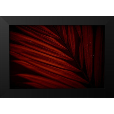 Sanguine Striations Black Modern Wood Framed Art Print by Robboz, El