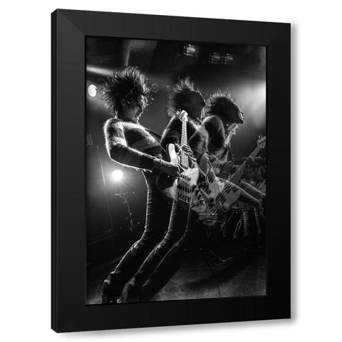 Afterimage Black Modern Wood Framed Art Print with Double Matting by Nakamatsu, Kenji