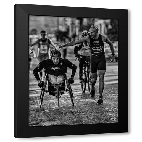 Cooling Down Black Modern Wood Framed Art Print with Double Matting by Cocks, Leonard