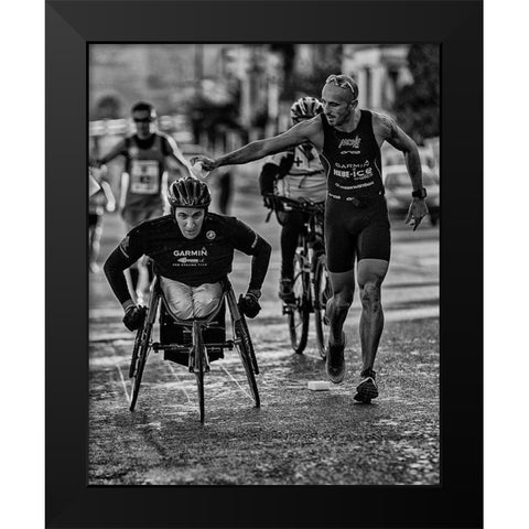Cooling Down Black Modern Wood Framed Art Print by Cocks, Leonard