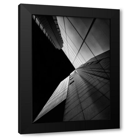 Shapes Of Light Black Modern Wood Framed Art Print by Depaepe, Yvette
