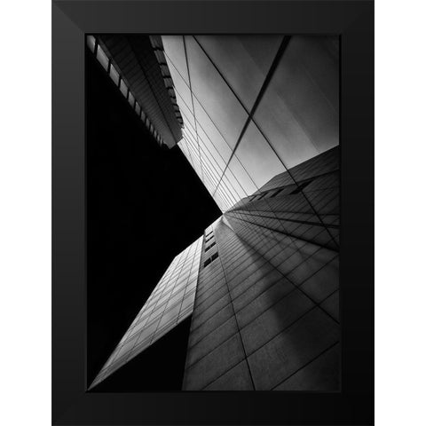 Shapes Of Light Black Modern Wood Framed Art Print by Depaepe, Yvette