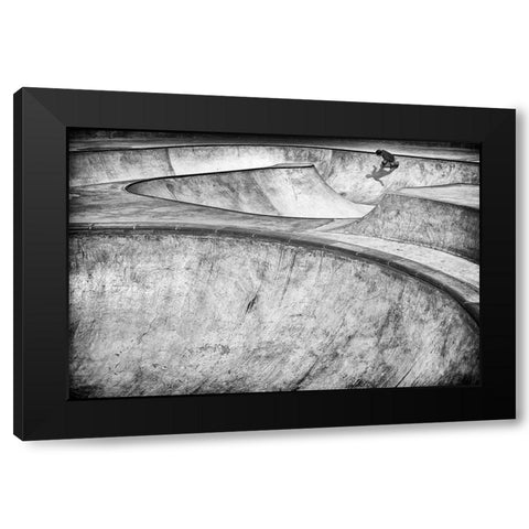 Concrete Slider Black Modern Wood Framed Art Print by Eliash, Tomer