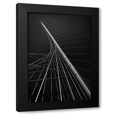 Calatravas Citer Music Ii Black Modern Wood Framed Art Print by Van Den, Jef