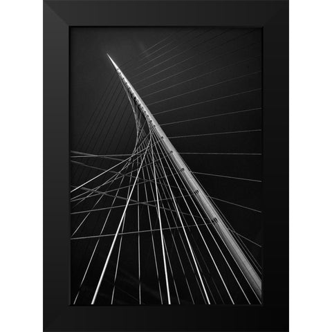 Calatravas Citer Music Ii Black Modern Wood Framed Art Print by Van Den, Jef