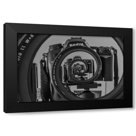 Twisted Lens Ii Black Modern Wood Framed Art Print with Double Matting by Skilbeck, Christian
