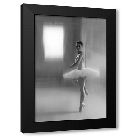 JohannaS Performance Black Modern Wood Framed Art Print by Schleicher-Schwarz, Roswitha