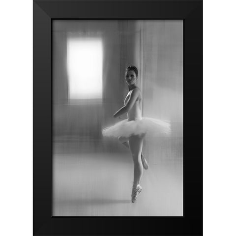 JohannaS Performance Black Modern Wood Framed Art Print by Schleicher-Schwarz, Roswitha