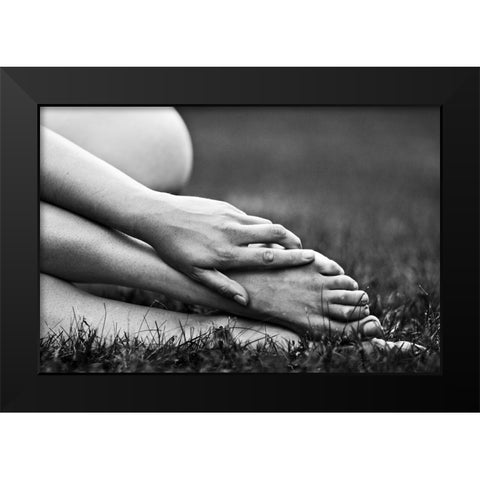 Grace Black Modern Wood Framed Art Print by MagnusPhotos