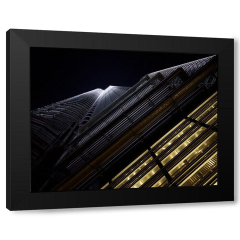 Taller Black Modern Wood Framed Art Print with Double Matting by Schottstaedt, Erik