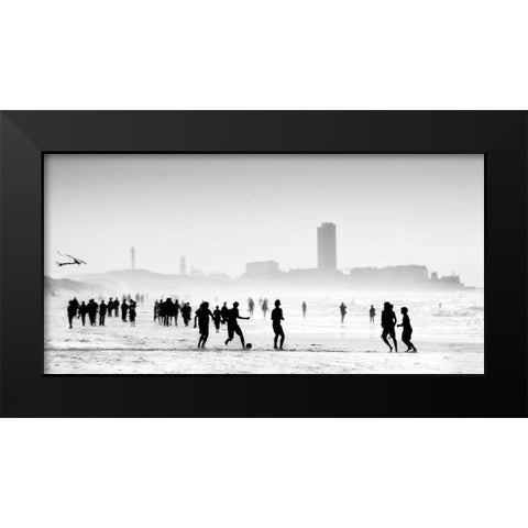 When The Sun Encounters The Mist ... Black Modern Wood Framed Art Print by Depaepe, Yvette