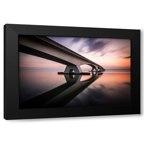 Morning Colors Black Modern Wood Framed Art Print by Bogaerts, Sus