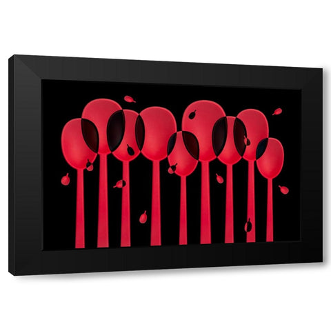 Autumn Black Modern Wood Framed Art Print by Hammer, Jacqueline