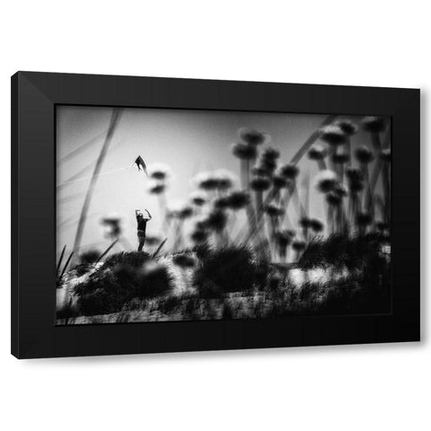 A Feeling Like This Black Modern Wood Framed Art Print with Double Matting by Mexia, Laura