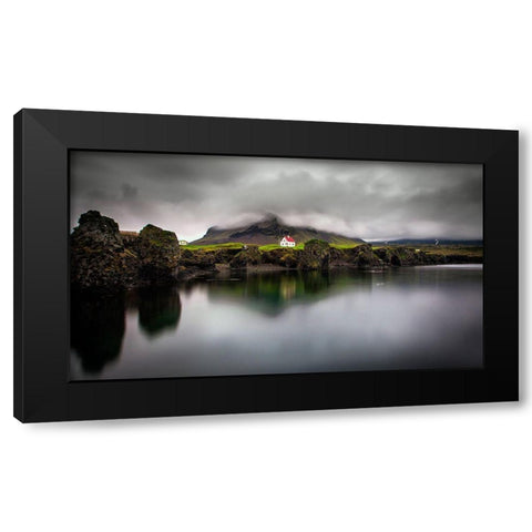 The Little Hous Black Modern Wood Framed Art Print by Denijs, Wim