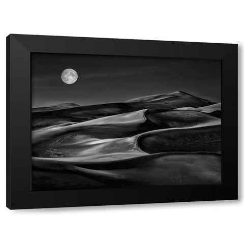 The Night Walked Down The Sky ... Black Modern Wood Framed Art Print with Double Matting by Depaepe, Yvette