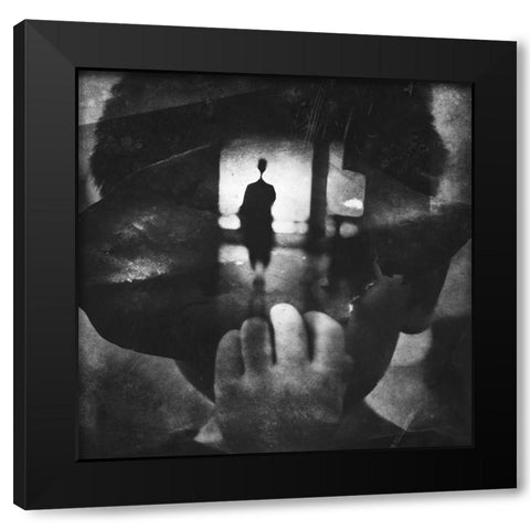 Unseen Black Modern Wood Framed Art Print by Danial, Abi