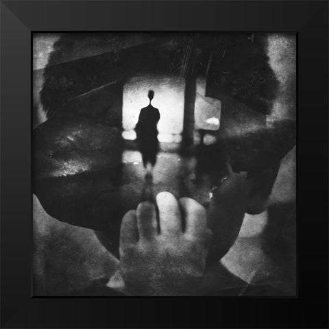 Unseen Black Modern Wood Framed Art Print by Danial, Abi