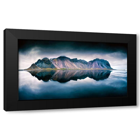 Stokksnes Black Modern Wood Framed Art Print by Denijs, Wim