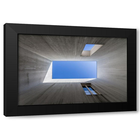 See The Blue Black Modern Wood Framed Art Print by P Neto, Filipe