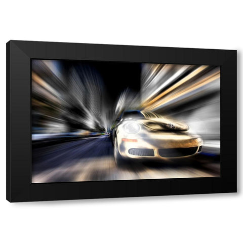 Untitled Black Modern Wood Framed Art Print with Double Matting by Perez, Eliran