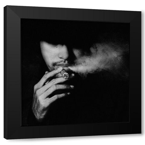 Untitled Black Modern Wood Framed Art Print with Double Matting by Satriani, Jay