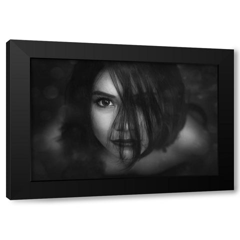I Saw You Black Modern Wood Framed Art Print with Double Matting by Marlianto, Ivan