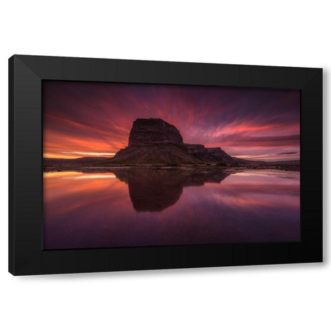 Laandsup3;Magnaopur Black Modern Wood Framed Art Print by Hoffmann, Raymond