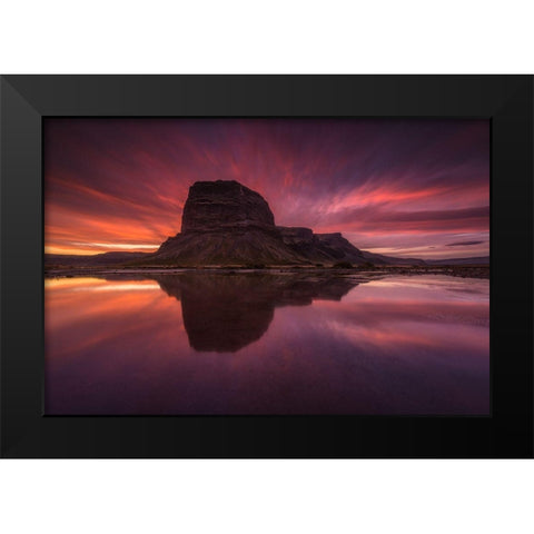 Laandsup3;Magnaopur Black Modern Wood Framed Art Print by Hoffmann, Raymond