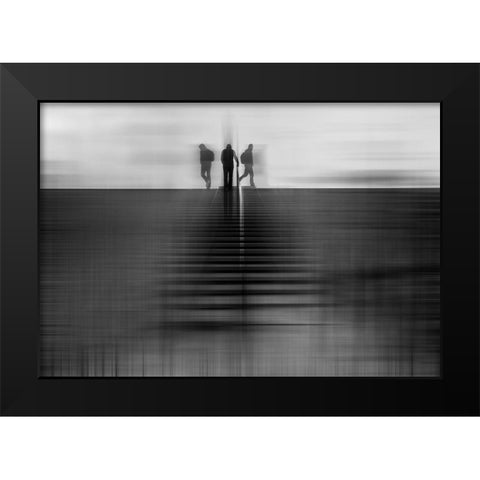 What If... Black Modern Wood Framed Art Print by Kuiper, Leonie